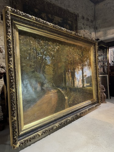 André Charles Hyppolyte - Tableau monumental représentant le château de Maintenon - Tableaux et dessins Style Napoléon III