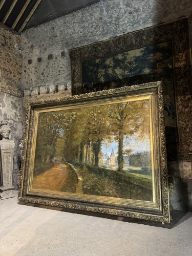 André Charles Hyppolyte - Tableau monumental représentant le château de Maintenon - Antiquités Simon