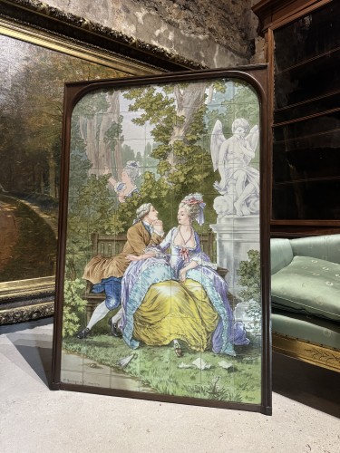 Panneau en faïence par Hippolyte Boulenger pour Choisy le roi XIXe siècle - Céramiques, Porcelaines Style Napoléon III