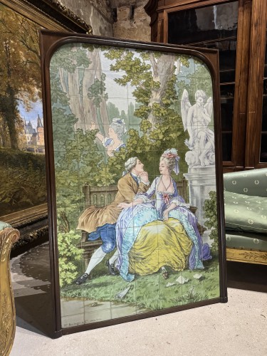 Céramiques, Porcelaines  - Panneau en faïence par Hippolyte Boulenger pour Choisy le roi XIXe siècle