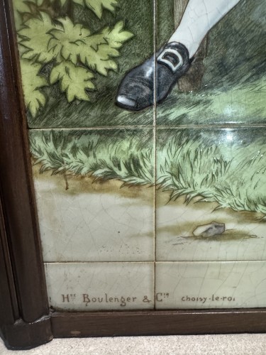 Panneau en faïence par Hippolyte Boulenger pour Choisy le roi XIXe siècle - Antiquités Simon