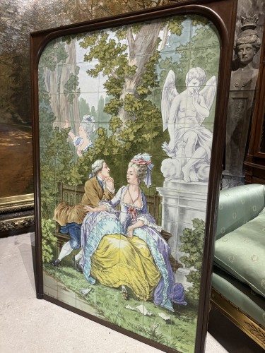 XIXe siècle - Panneau en faïence par Hippolyte Boulenger pour Choisy le roi XIXe siècle