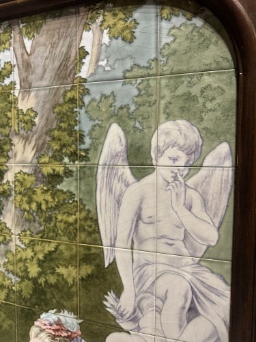 Napoléon III - Panneau en faïence par Hippolyte Boulenger pour Choisy le roi XIXe siècle