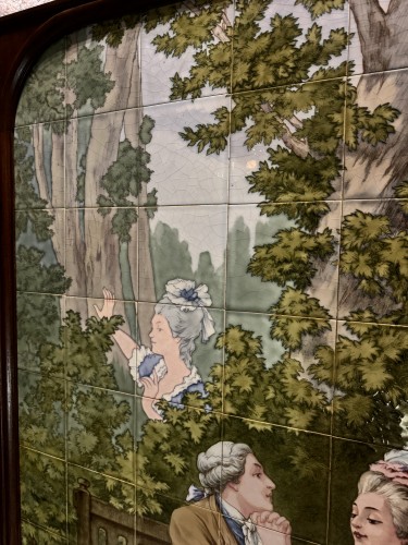 Antiquités - Panneau en faïence par Hippolyte Boulenger pour Choisy le roi XIXe siècle