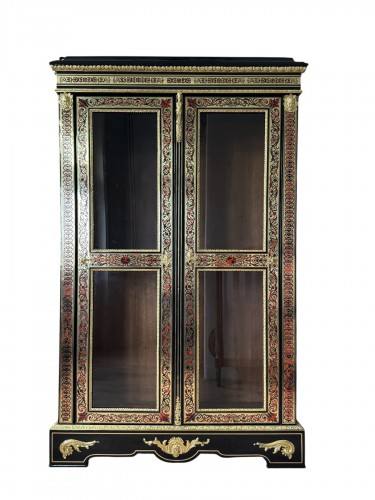 Vitrine de style Louis XIV en marqueterie Boulle XIXe siècle