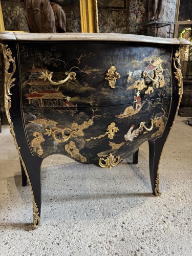 Commode en laque de Chine du XIXe siècle - Antiquités Simon