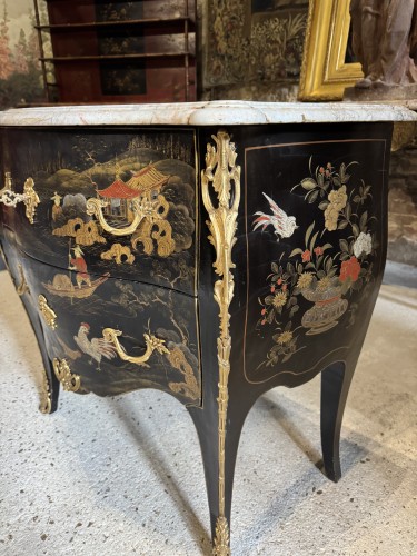Commode en laque de Chine du XIXe siècle - Napoléon III