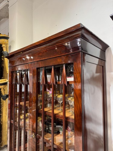Mobilier Bibliothéque, vitrine - Paire de bibliotheques d’époque Empire en acajou flammé XIXe siècle