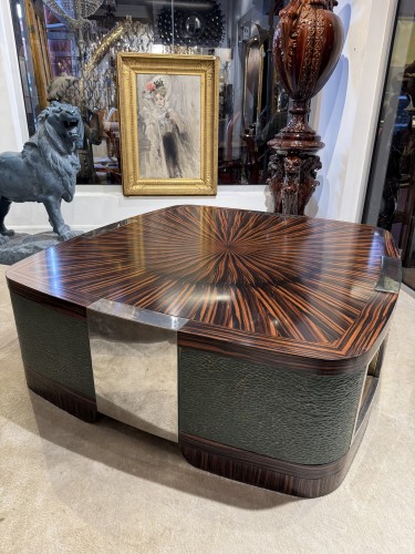 Mobilier Table & Guéridon - Table basse vers 1970 de style Art déco en ébène de Macassar