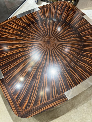 Antiquités - Table basse vers 1970 de style Art déco en ébène de Macassar