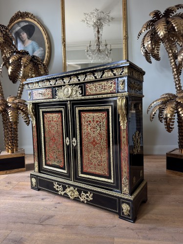 Mobilier Buffet - Meuble d’appui Napoléon III en marqueterie Boulle