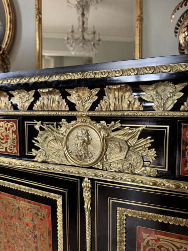 Meuble d’appui Napoléon III en marqueterie Boulle - Antiquités Simon