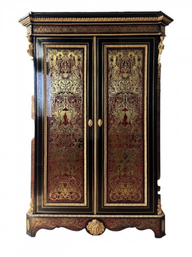 Armoire en marqueterie Boulle d’époque Napoléon III