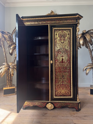 Armoire en marqueterie Boulle d’époque Napoléon III - Antiquités Simon