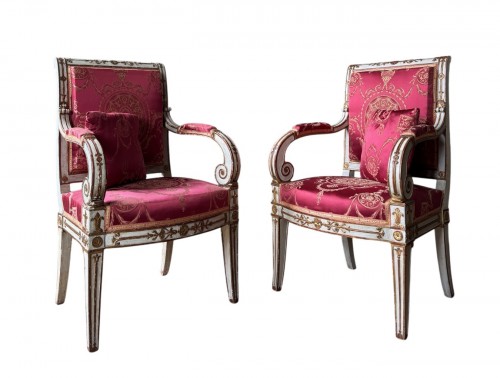 Paire de fauteuils d’époque Empire