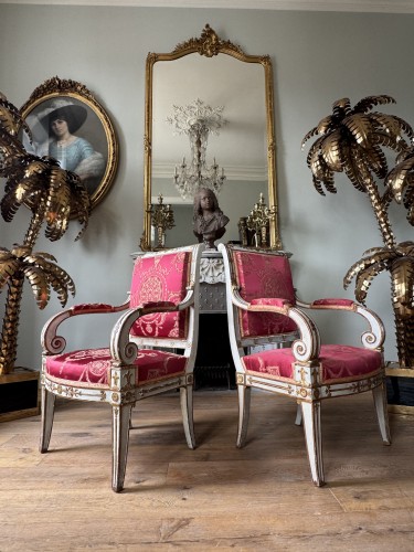Paire de fauteuils d’époque Empire - Antiquités Simon