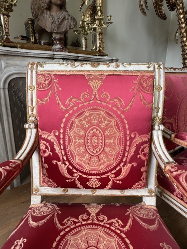 Antiquités - Paire de fauteuils d’époque Empire