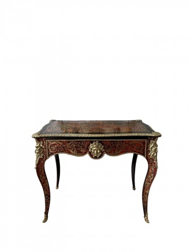 Bureau en marqueterie Boulle estampillé de Thomas Willson XIXe