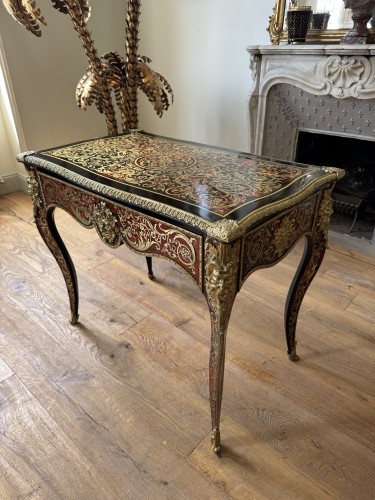 XIXe siècle - Bureau en marqueterie Boulle estampillé de Thomas Willson XIXe
