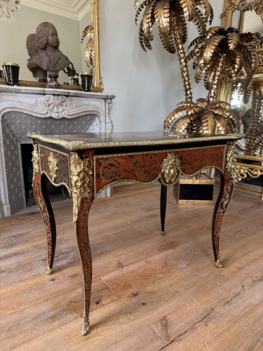 Bureau en marqueterie Boulle estampillé de Thomas Willson XIXe - Napoléon III