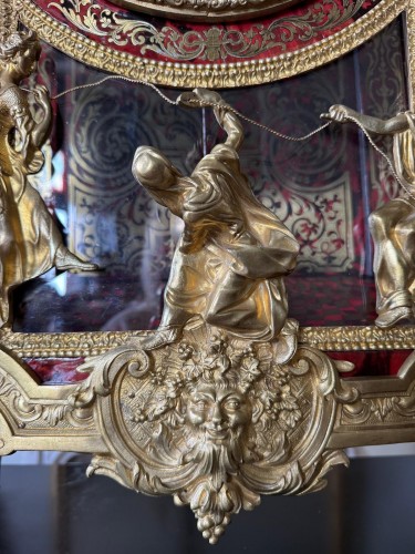 Antiquités - Cartel en marqueterie Boulle estampillé de Henri Picard (1840-1890) 