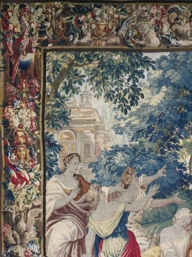 Antiquités - Tapisserie de Bruxelles XVIIe « Les amours des dieux »