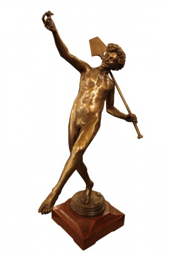 Une trouvaille à Pompéi - Bronze d'Hippolyte Alexandre MOULIN (1832-1884)