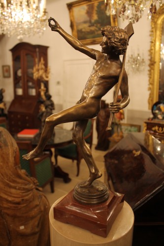 Une trouvaille à Pompéi - Bronze d'Hippolyte Alexandre MOULIN (1832-1884) - Sculpture Style 