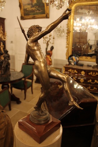 XIXe siècle - Une trouvaille à Pompéi - Bronze d'Hippolyte Alexandre MOULIN (1832-1884)