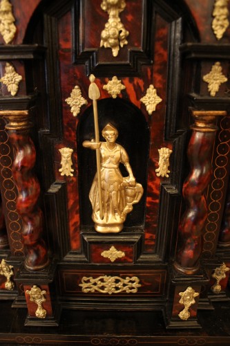 Spanish travel cabinet and its base, 17th century - Louis XIV