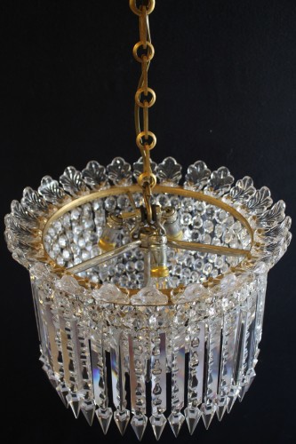 Baccarat - Lustre plafonnier à grands prismes, circa 1900 - 