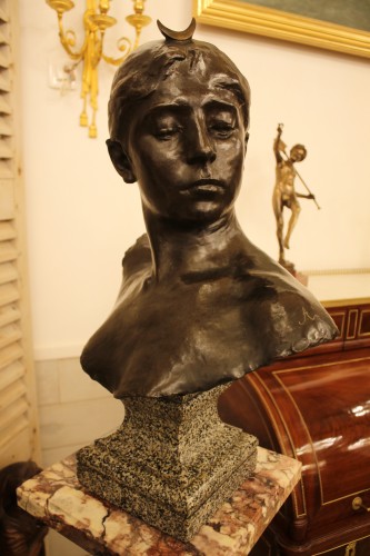 Alexandre Falguière (1831-1900) - Buste de Diane Chasseresse - Sculpture Style 