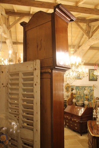 18th century - Bordelaise clock in solid mahogany, 18th century