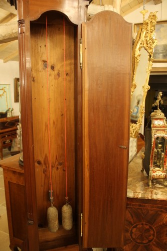 Transition - Bordelaise clock in solid mahogany, 18th century