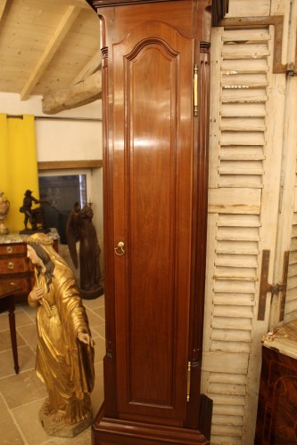 Antiquités - Bordelaise clock in solid mahogany, 18th century