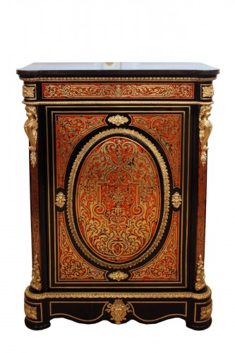 Meuble à hauteur d'appui en marqueterie Boulle, époque Napoléon III