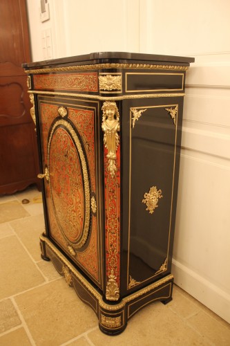 Mobilier Buffet - Meuble à hauteur d'appui en marqueterie Boulle, époque Napoléon III