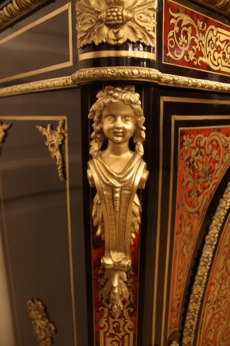 Antiquités - Boulle marquetry cabinet, Napoleon III period