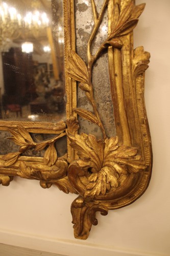 XVIIIe siècle - Grand miroir provencal à parecloses, époque Louis XV