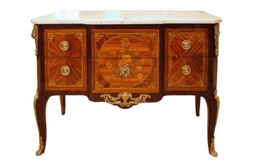 French Transition Commode, stamped C. LEBESGVE