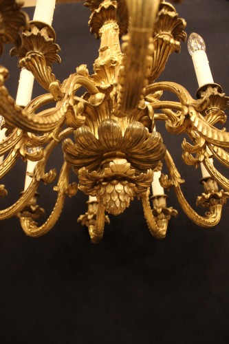 Luminaires Lustre - Lustre en bronze doré à 18 feux, époque Napoléon III