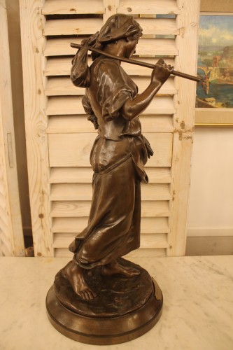 Sculpture Sculpture en Bronze - AIZELIN Eugène-Antoine (1821-1902) - Glaneuse