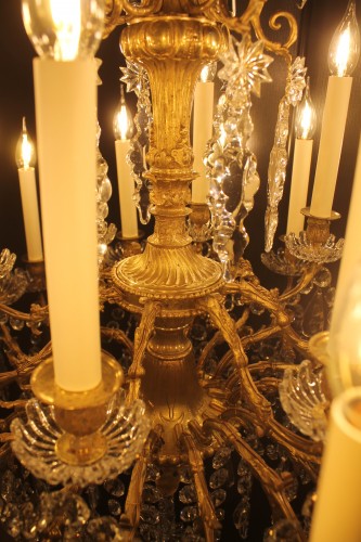 Louis XV - Baccarat, large 24-light chandelier, mid-19th century