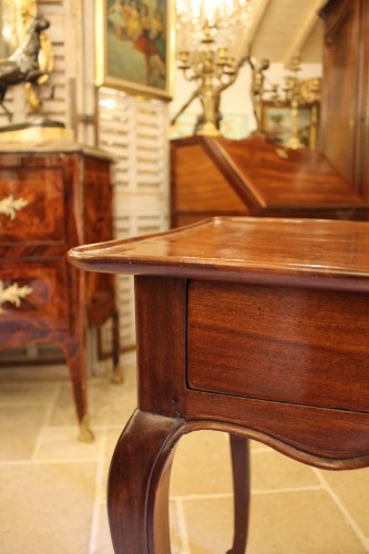 Antiquités - Solid mahogany cabaret table, Nantes Louis XV period