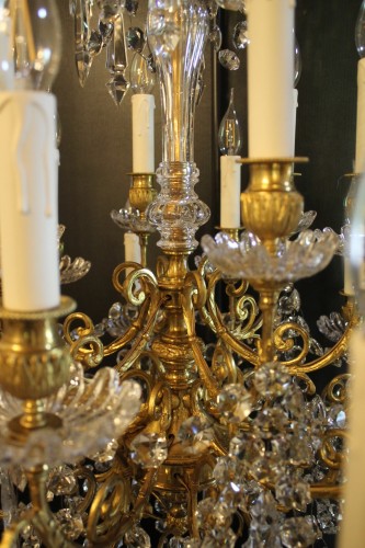 Baccarat, large 18-light chandelier, mid-19th century - Napoléon III