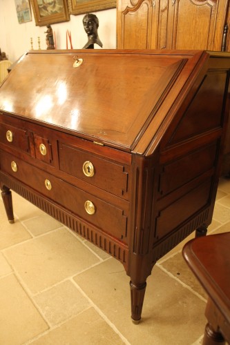 Louis XVI sloping desk in solid mahogany, Bordeaux - Louis XVI