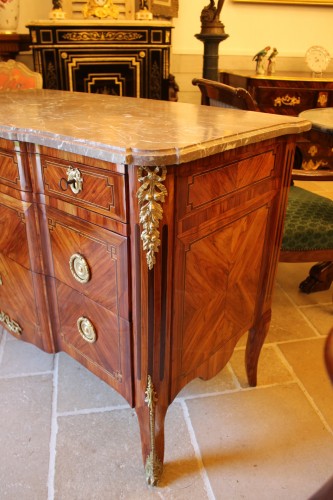18th century - Transitional chest of drawers stamped I.G.SCHLICHTIG