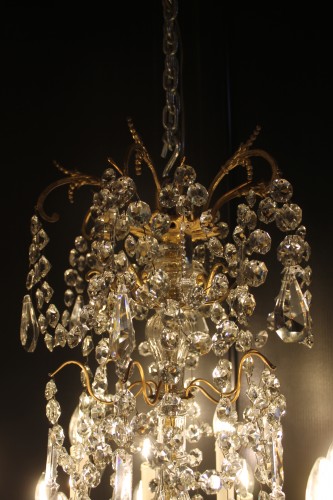 Luminaires Lustre - Important lustre en bronze et cristal à 24 feux, époque Napoléon III