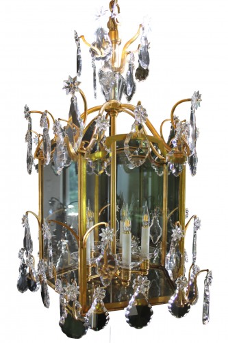 Baccarat – Importante lanterne en bronze et cristal, circa 1900