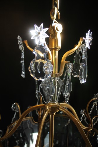 Baccarat – Importante lanterne en bronze et cristal, circa 1900 - Antiquités Thierry Martin